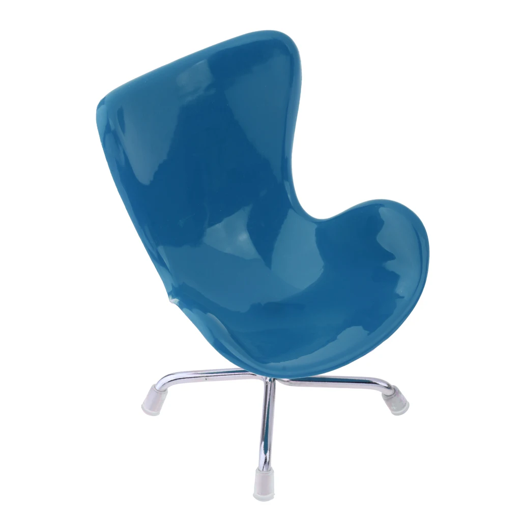 1/6 Dolls House Miniature Furniture Swan Chair Office Chair for   for Blythe for  DOD Dollfie Accessories