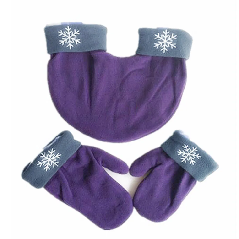 Перчатки, зимние перчатки guantes, семейные флисовые двойные утепленные ручки, набор из трех предметов, рождественские перчатки, подарок для подруг N1 - Цвет: B