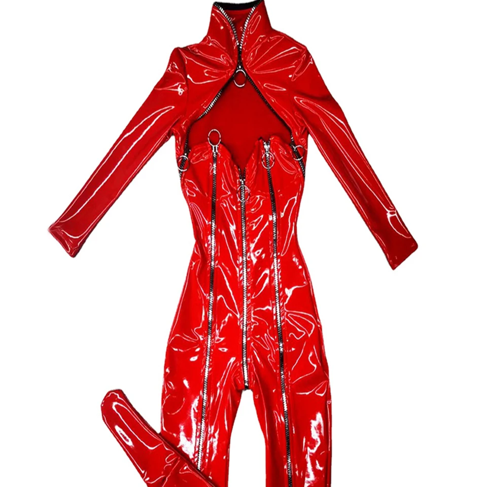 Catsuit In Lattice Per Uomo – Body Intero Con Cerniera Su Petto E Cavallo – BDSM Halloween