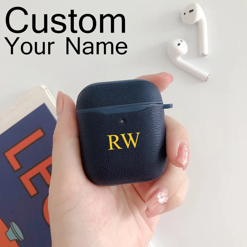 Роскошный чехол из искусственной кожи пользовательское имя текст изображение