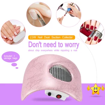 

Max 2700RMP 23W Nail Dust Collector Machine Pro Strong Suction Fingernail Dirt Collection Machine Cleaning Tool Nail Art Salon