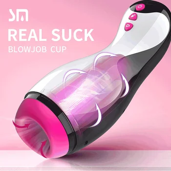 Automatic Male Masturbator Sucking Heating Real Blowjob Masturbation Cup  Vaginal For Men Oral Sex Machine Sex Toys For Men 1