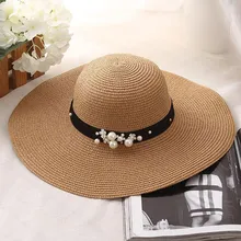 Жемчужные элегантные рыбацкие соломенные шляпы, пляжные женские соломенные Панамы, дышащая джазовая шляпа от солнца, фетровая шляпа, Гангстерская Кепка#5