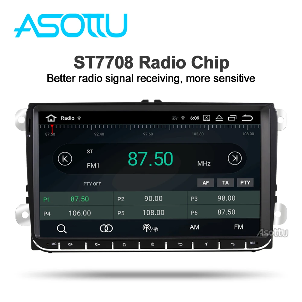 Автомобильный dvd-плеер Asottu VW602 android 9,0 PX6 для Skoda Fabia octavia Superb Yeti Seat Rapid для vw golf tiguan polo passat CC