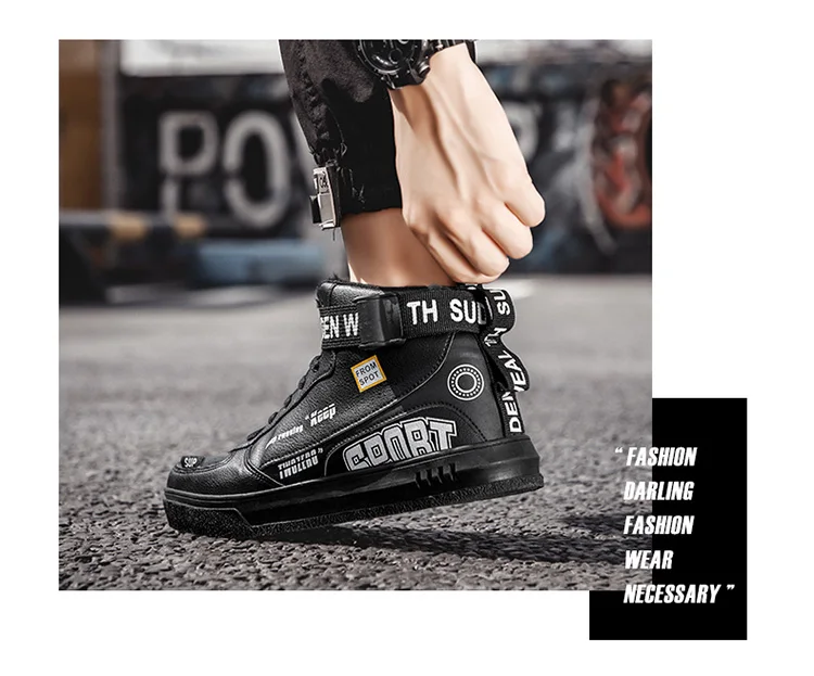 Теплая обувь для скейтбординга; зимние мужские кожаные кроссовки; Zapatos De Hombre Force 1; высокие кроссовки; zapatillas hombre Deportiva Buty