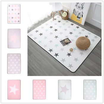 

Korean Design Star Printed Carpet Anti-Slip Floor Rug Bath Mat Soft Baby Playing Carpets for Living Room Indoor Bedroom Rug