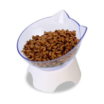 Per gatti Cani Mangiatoie Ciotole antiscivolo per alimenti e acqua per animali domestici Ciotola per gatti Prodotti per l'alimentazione Forniture per animali domestici con base di supporto trasparente