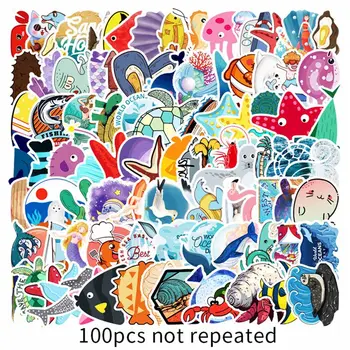 

50Pcs Summer Beach Stickers Surfing Sea Turtle Decal VSCO For Laptop Fridge Phone Skateboard Suitcase Girl Flask Sticker
