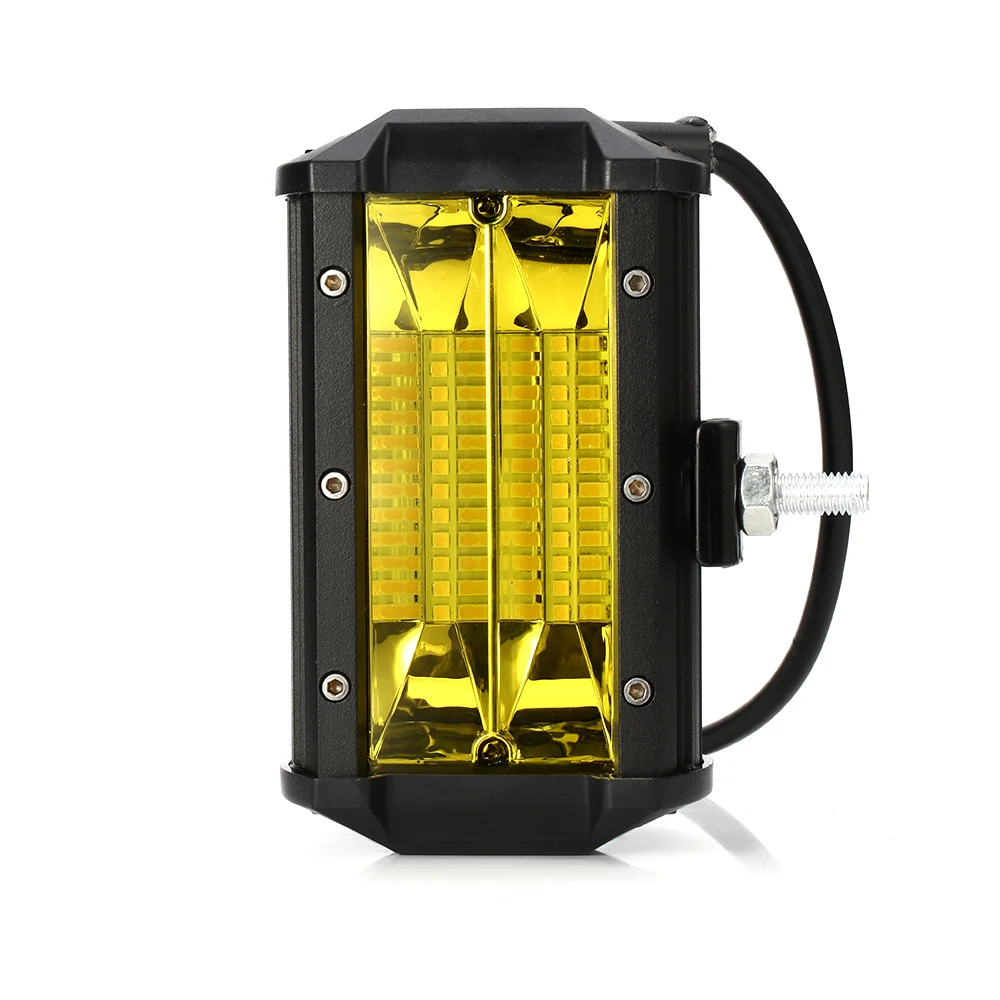 2 шт. 5 дюймов 72W фары для 24LED автомобиля рабочий свет бар пятно луча противотуманных фар дальнего света лампа янтарного цвета внедорожника SUV 12V24V