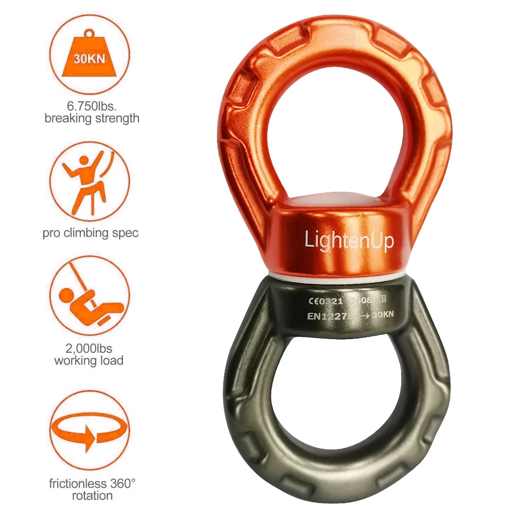 Premium Yoga Accessories: 30KN Rotational Hammock Swivel & Swing Spinner