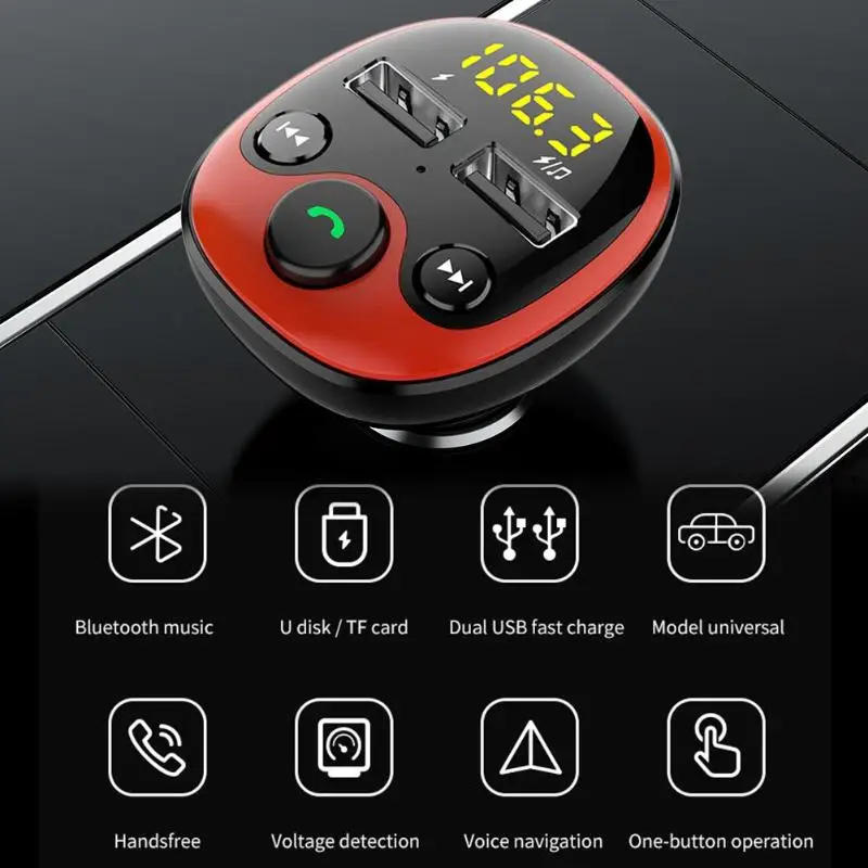 BT21-B автомобильный Bluetooth fm-передатчик беспроводной модулятор громкой связи без потерь MP3 плеер 3.1A двойной USB быстрое зарядное устройство