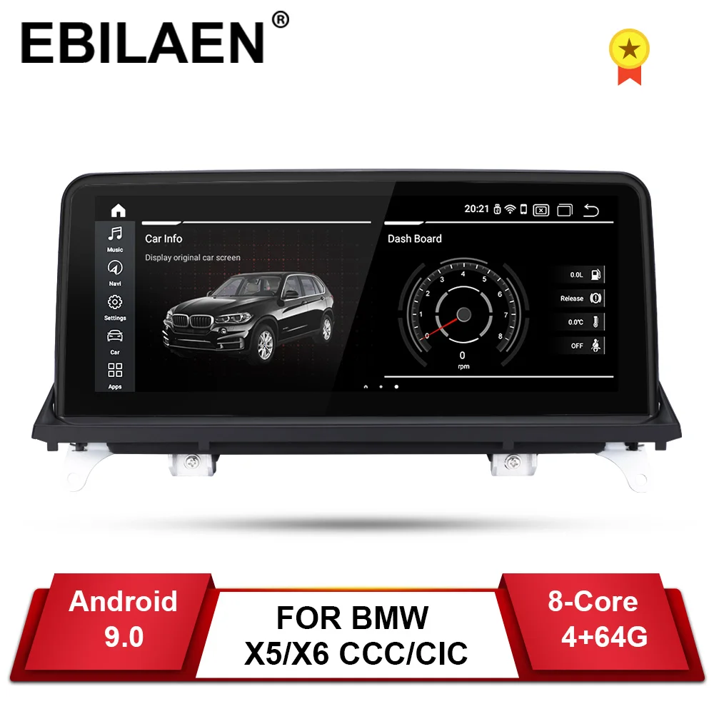 EBILAEN Android 9,0 автомобильный dvd-плеер для BMW X5 E70/X6 E71(2007-2013) CCC/CIC системный блок ПК навигация авто радио мультимедиа ips