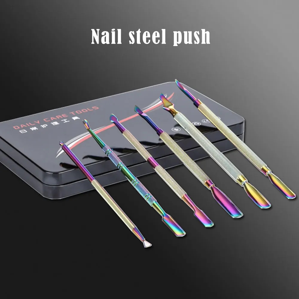 

Stainless Steel Dead Skin Push Clip Double Head Dead Skin Unloading Nail Rubber Glue Steel Callus Clip Manicure Toe Tools