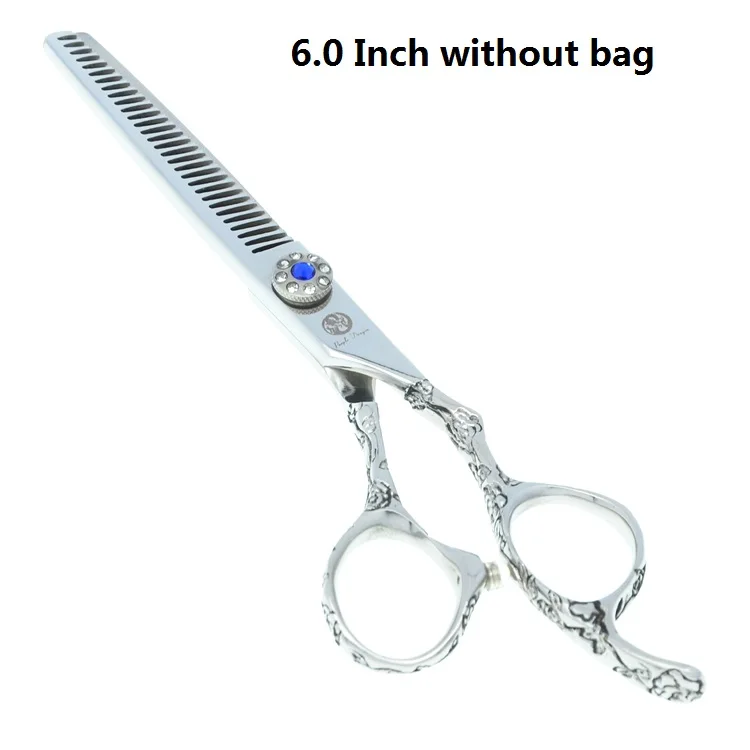 LZS0301 60 no bag Фиолетовый дракон 5," 6,0" Парикмахерские ножницы для волос Парикмахерские прореживающие ножницы JP440C Парикмахерская Машинка для стрижки с расческой чехол LZS0284 - Цвет: LZS0301 60 no bag