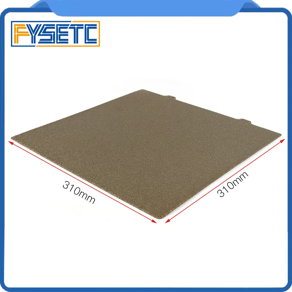 Дешево 310x310 мм двухсторонний текстурированный пей пружинный стальной лист с порошковым покрытием пей пластина для Creality CR10 CR 10S CR10S 3d принтер