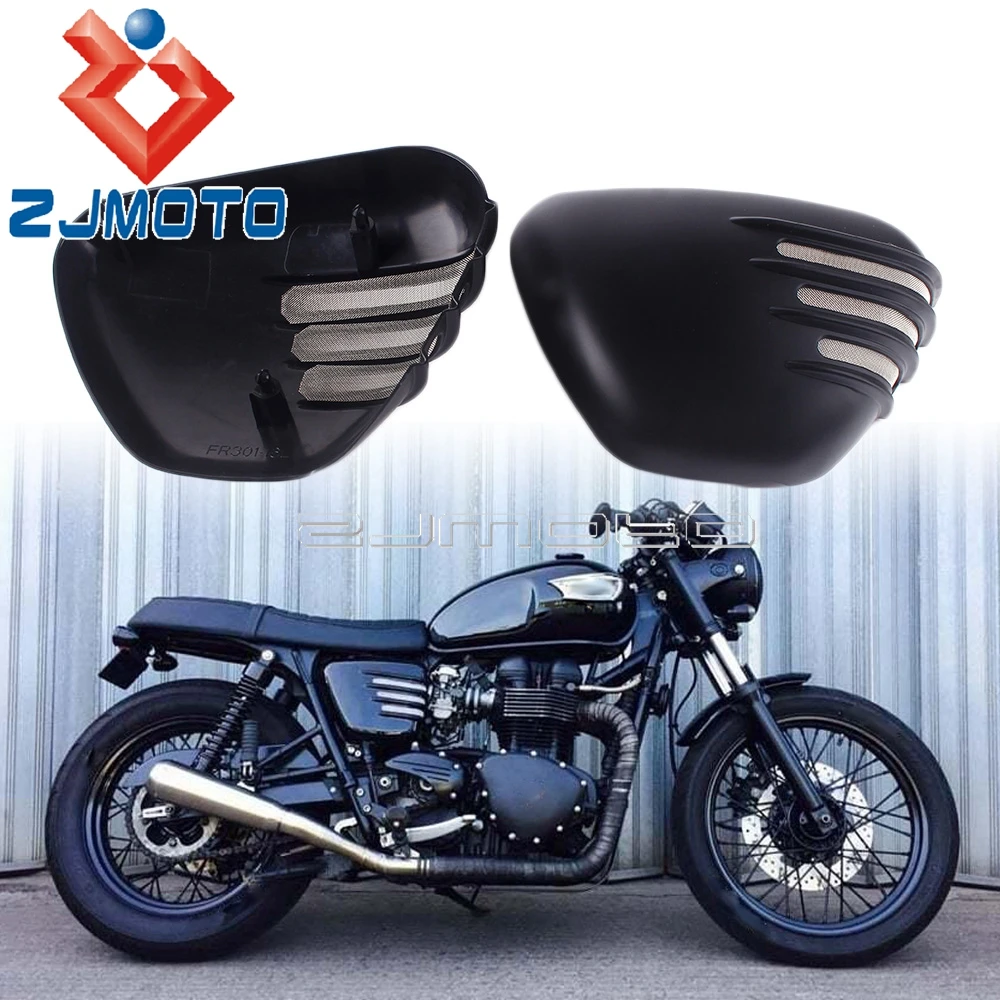 

Аксессуары для мотоциклов 2 шт., боковая панель, обтекатель аккумулятора, защитный чехол, защитная оболочка для Bonneville Street Twin Cup 900 2016-2021