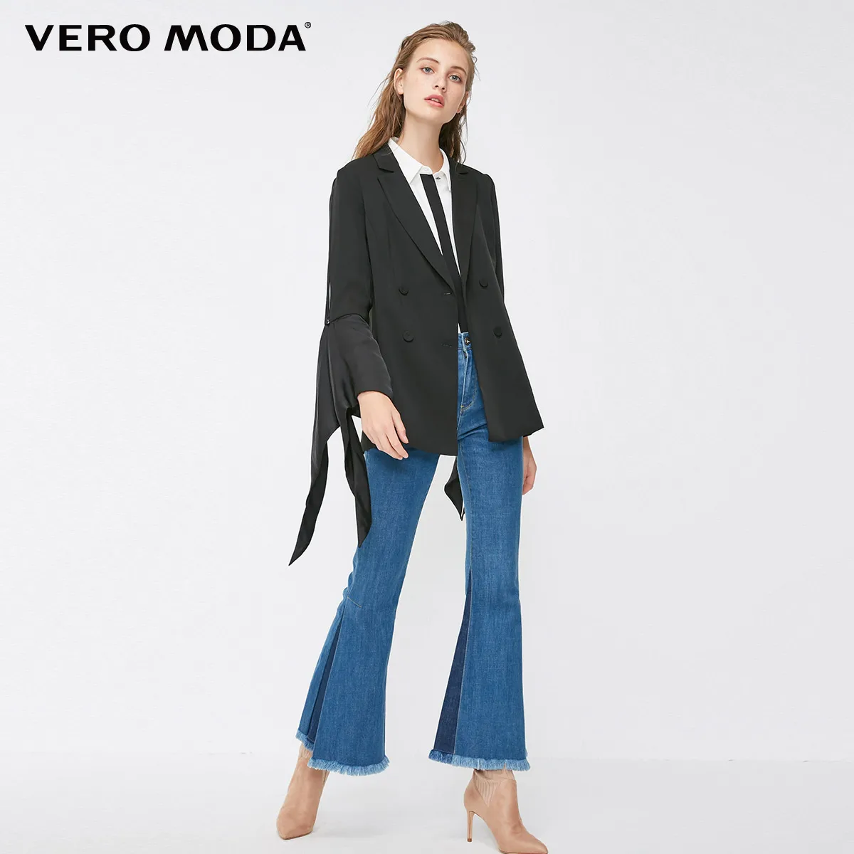 Vero Moda Новое поступление Женский приталенный Блейзер с манжетами из ленты | 318308537