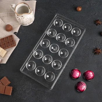 

Form for chocolate "Hemisphere", 28 × 14 cm, 15 cells