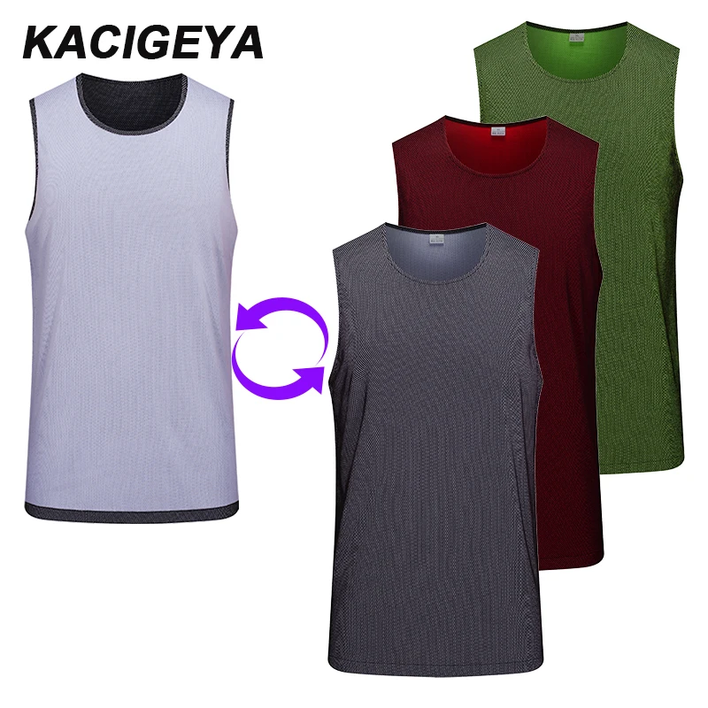 Vest Man Sports Training Jersey Blank Customized Polyester Top