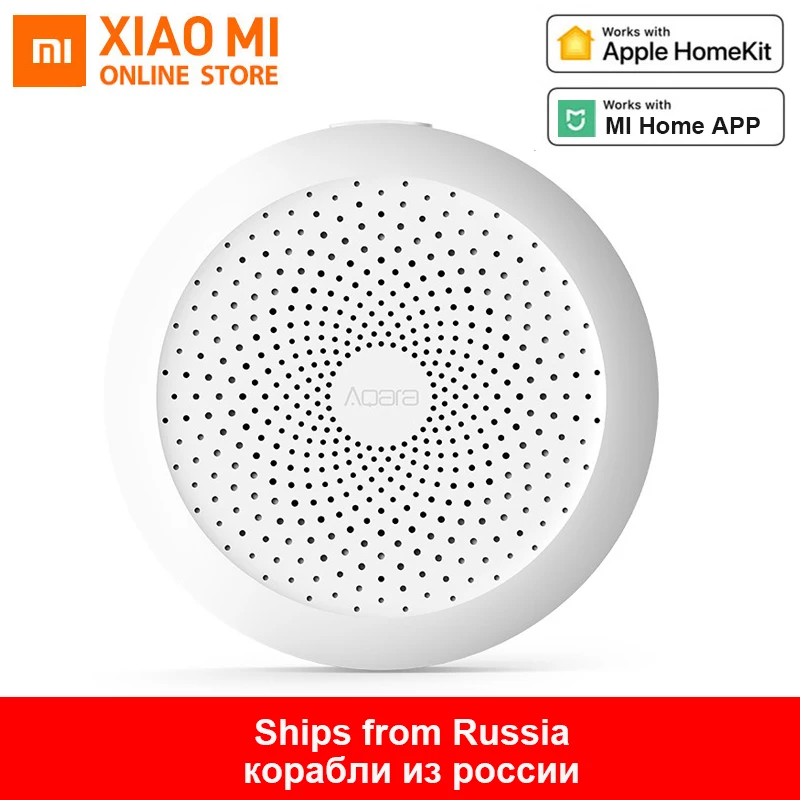

Xiaomi Aqara Gateway 100% Original Hub Mi with RGB Led night light Smart work with Apple Homekit for Aqara Home APP Mijia APP