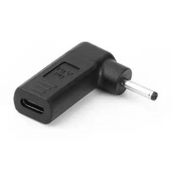 

90 Degree USB3.1 USB-C Type-C Female to 3.0 x 1.1mm DC Male Plug Adapter Ultra Basic Computer Laptop