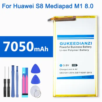 

GUKEEDIANZI HB3080G1EBW 7050mAh Phone Battery For Huawei Honor S8 701u 701W Mediapad M1 8.0 Tablets PC Tab Replacement Battery