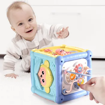 

Multifunction Drum Activity Cube Shape Blocks Sorter For Kids Early Learning Musical Keyboard Toys Kids Education Musical Toy