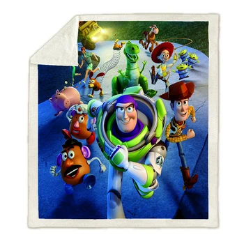 

Disney Toy Story Sherif Woody Buzz Lightyear Baby Plush Blanket Throw Sofa Bed Cover Twin Bedding for Boys Children Gifts