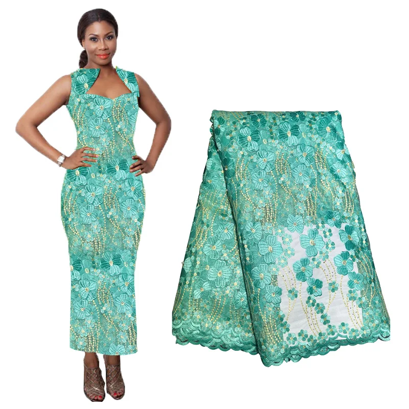 

French Beaded Lace Fabric 2019 High Quality Best Selling African Lace Fabric for Wedding Party Dresses
