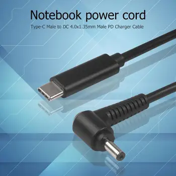 

1.5m 4.9ft Type-C Male to DC 4.0x1.35mm w/PD Power Male PD Charger Connector Adapter Cable for Asus Acer Samsung HP Notebook New