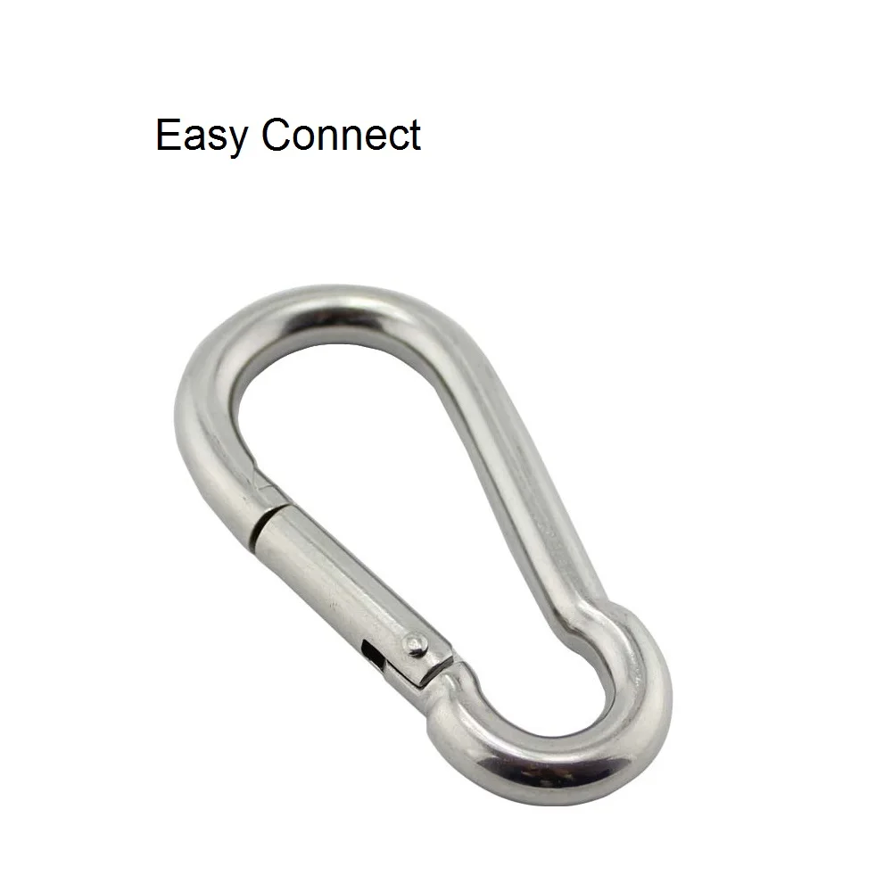 1pcs Silver Carabiner Hook Marine Stainless Steel 50mm 60mm 70mm 80mm  Length Large Heavy Duty Stainles Carabiner - AliExpress