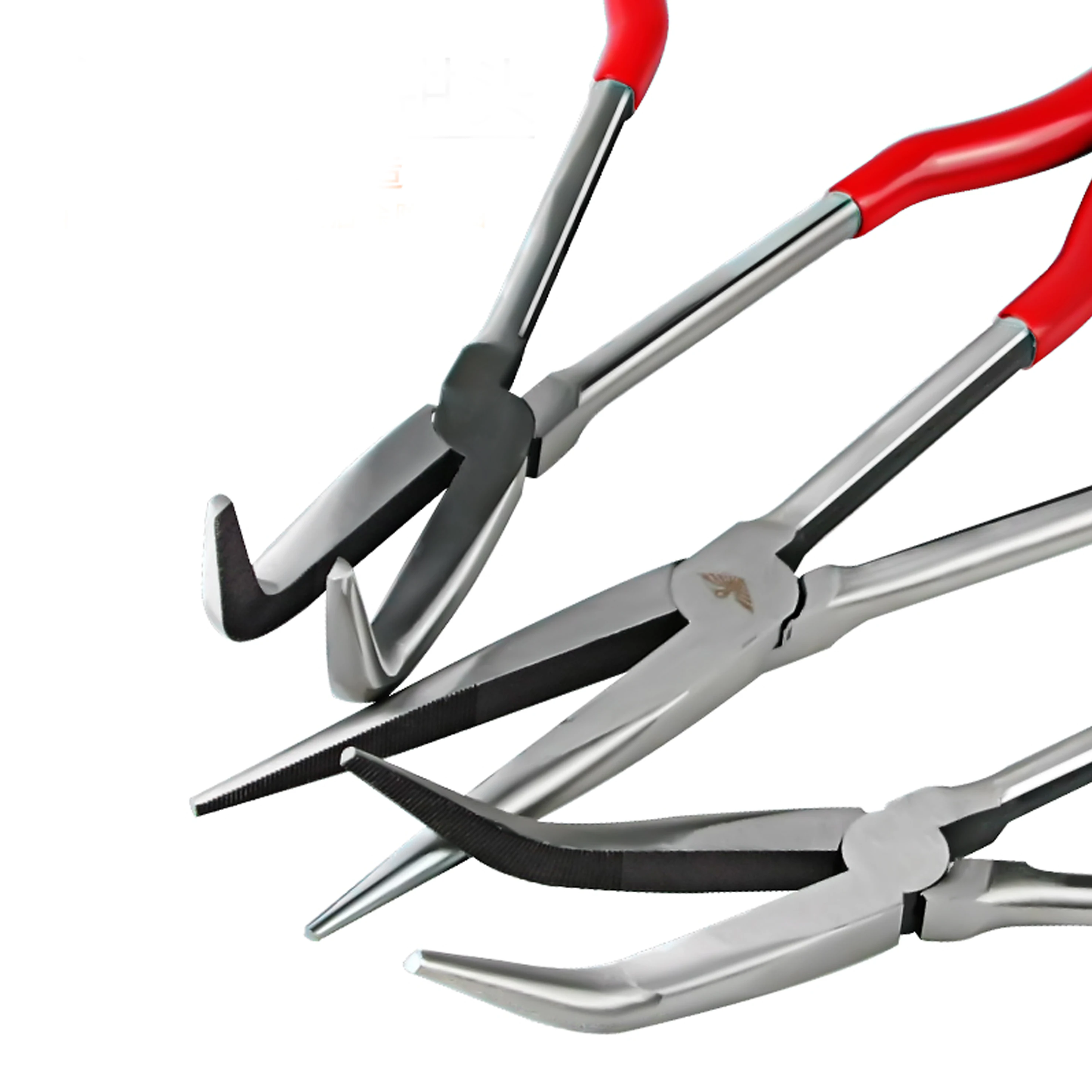 Crucible Tongs With Rubber Handle For Melting Quartz Silica Crucible Dish Bowl Stainless Steel Plier for Jewelry Making