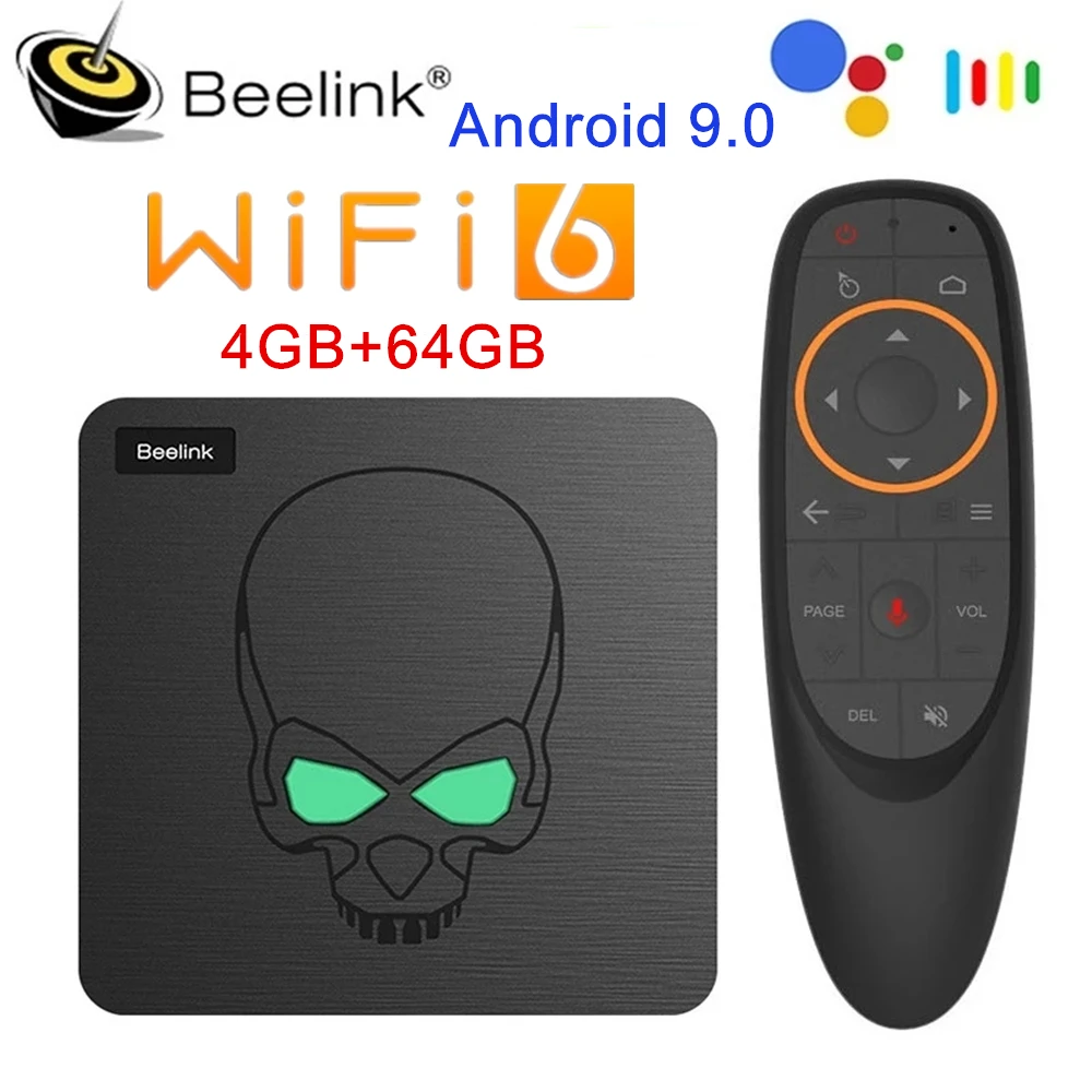 Beelink GT King Smart Android TV BOX Amlogic S922X 4K 4G 64G Поддержка WiFi 6 BT4.1 1000M LAN Android9.0 Медиа-плеер