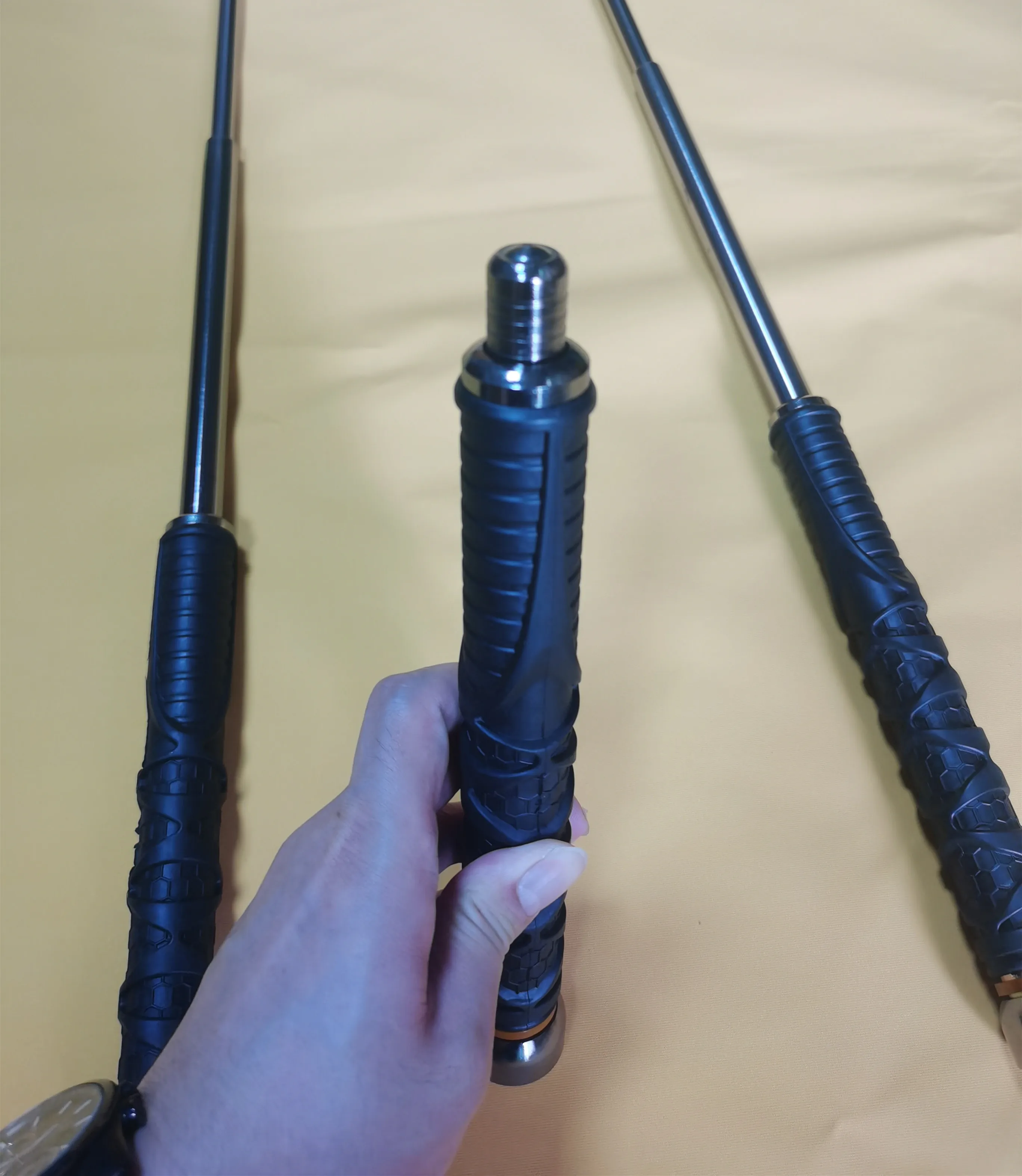 26 pouces Bâton télescopique pliable à poignée antidérapante, bâton à