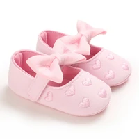 0-18M Lovely Pink Spring Autumn Style Lovely Bow Solid Color Princess Shoes 0-18 Months Baby Casual Shoes Newborn Toddlers 2