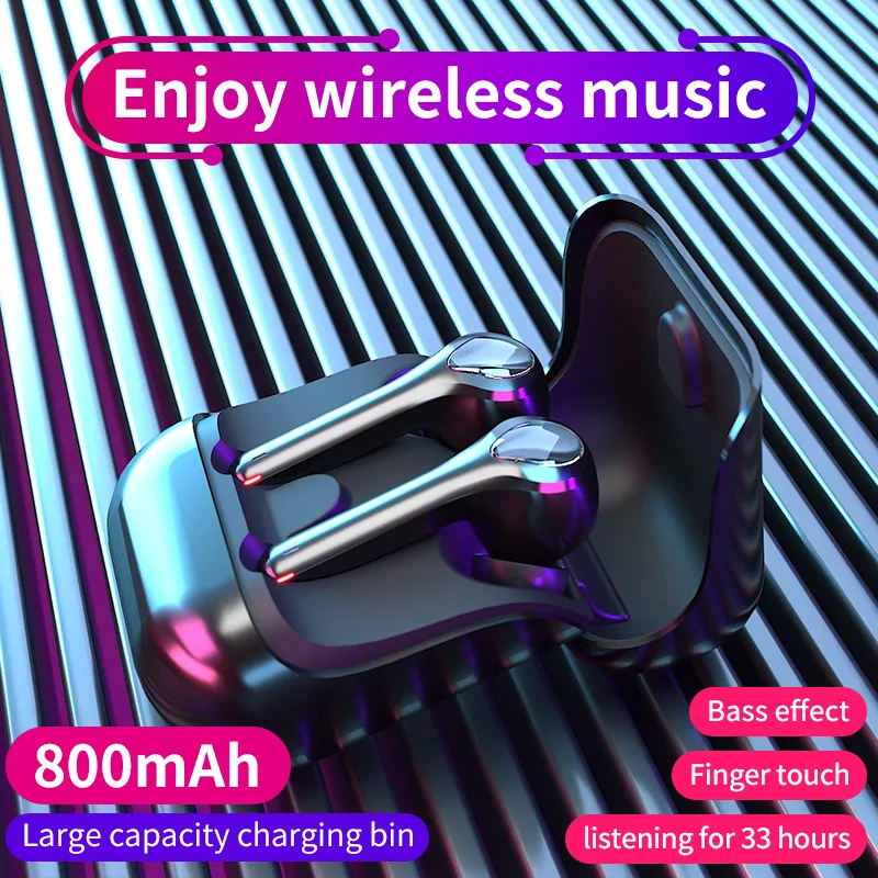 TWS Bluetooth V5.0 Earphones Stereo Sound Wireless Headphones with Mic Noise Cancelling Waterproof Headsets for iOS Android
TWS Bluetooth V5.0 Earphones Stereo Sound Wireless Headphones with Mic Noise Cancelling Waterproof Headsets for iOS Android