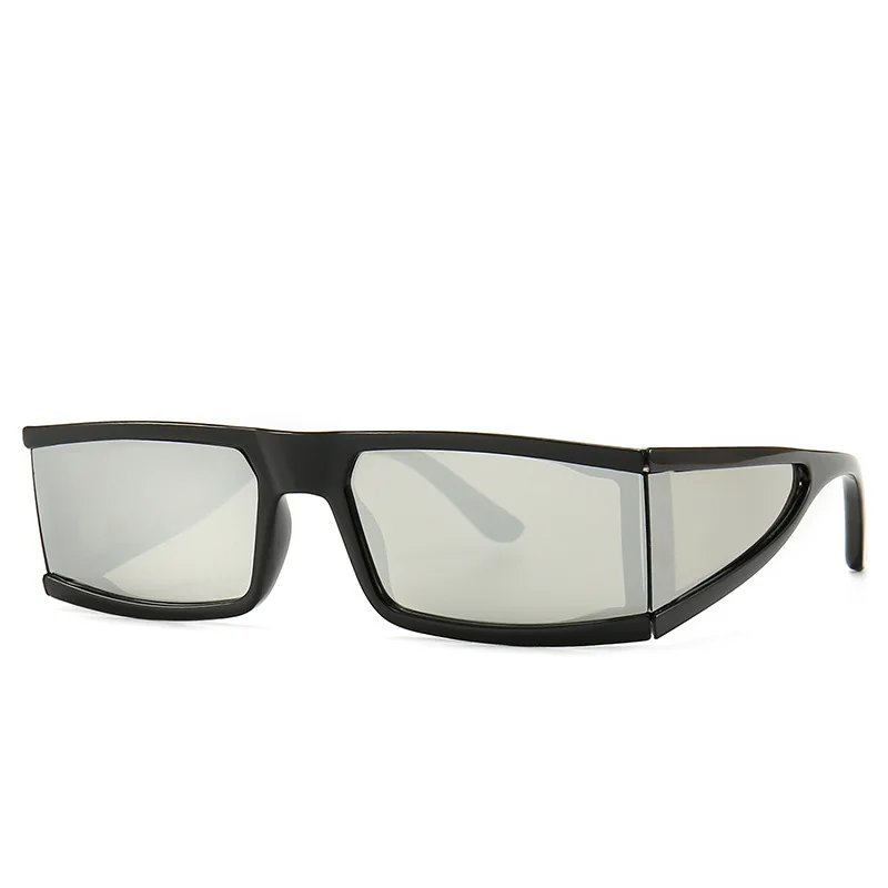 4 sunglasses Модные прямоугольные женские солнцезащитные очки, фирменный дизайн, зеркальные, серебристые, черные, прозрачные линзы, роскошные солнцезащитные очки для мужчин Gafas - Цвет линз: 4 sunglasses