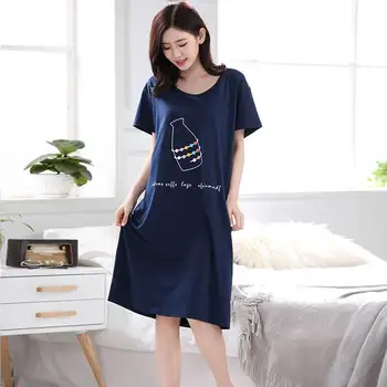 

Nighties Sleep Gown Women Nightsuits Short Sleeve Pyjama Robe Nightgown Lounge Negligee Lingerie Summer New Dress Sleepshirt
