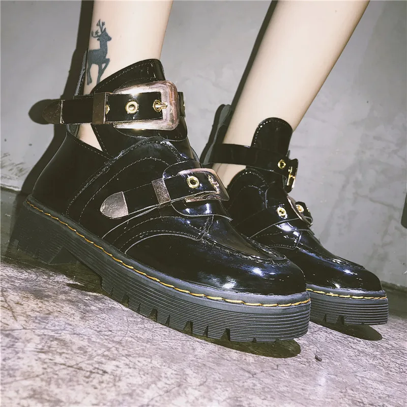 

Shoes Zipper Martins For Women Autumn Boots Bootee Woman 2019 Booties Ladies Lace Up Luxury Designer Round Toe Rock Mid Calf