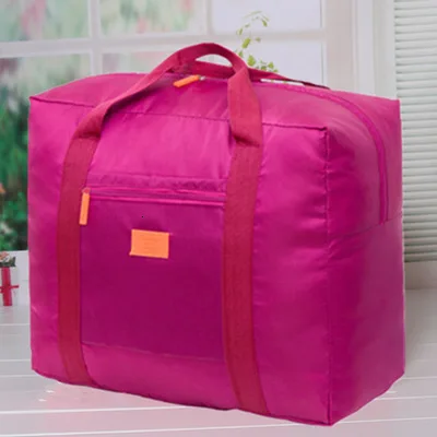 Новая модная Складная Большая поклажа, переносная Водонепроницаемая дорожная сумка, Женская дорожная сумка-Органайзер, сумки для путешествий, большие сумки для выходных - Цвет: Wine red