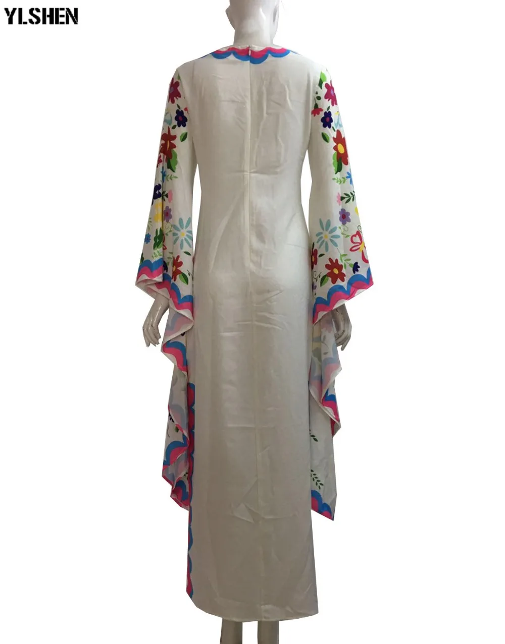 White African Dresses for Women 2019 Fashion Robe Boubou Africain Long Dress Butterfly Print Basin Riche Dashiki African Clothes 07