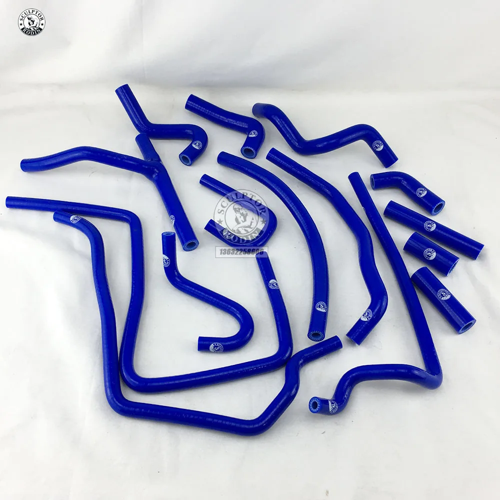 Silicone Radiator Coolant Hose Kit For SUBARU LEGACY BE5/BH TYPE A-C1998-2001,TYPE:HEATER HOSE KIT(16pcs)red/blue/black - Цвет: Синий