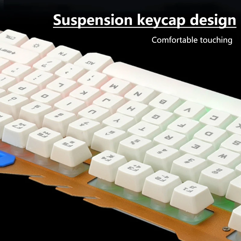 Светодиодный игровой механическая клавиатура Проводная Подсветка эргономичная с подсветкой держатель телефона для офиса дома Настольный ПК компьютерный геймер