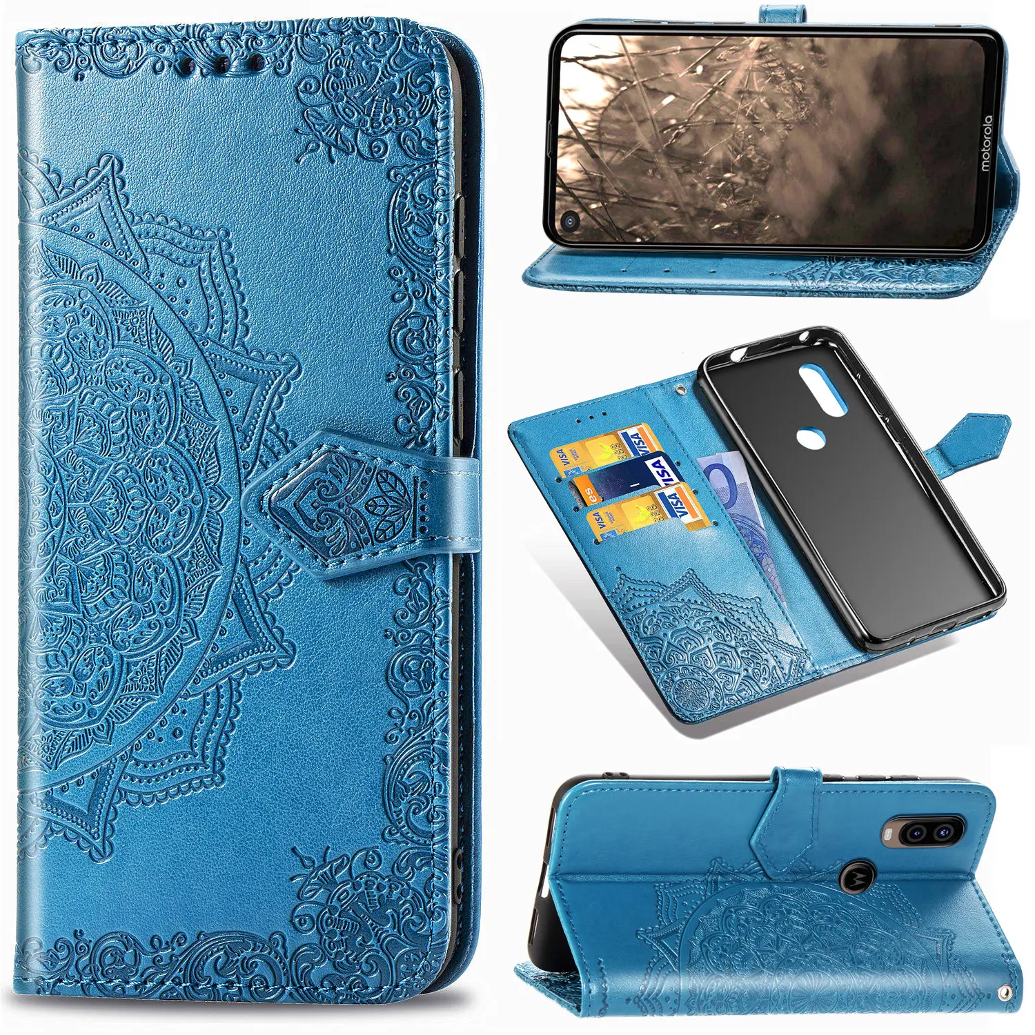 Роскошный чехол-книжка из искусственной кожи для Motorola Moto Pixel 4 XL One Power Vision P40 P30 Note Z4