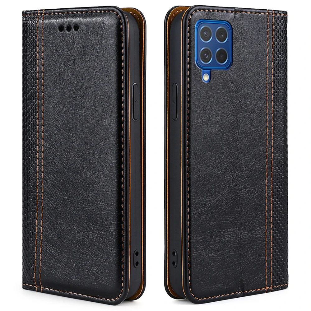 Magnetic Leather Walet Flip Case for Samsung Galaxy M32 M 32 M325 SM-M325F Shockproof Card Slot Cover Funda | Мобильные телефоны и