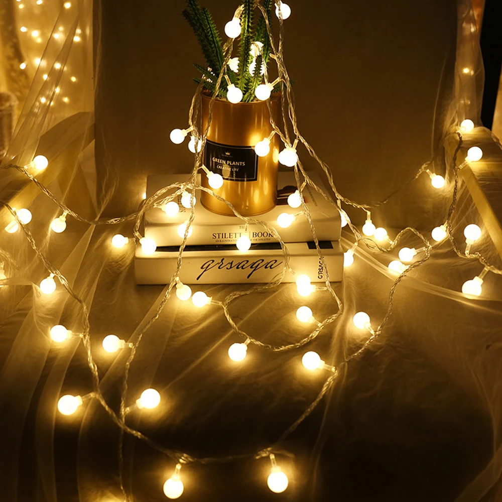 Nordic Hygge 32FT Rechargeable Fairy Lights Battery Operated Twinkle String  Lights with Timer 8 Modes for Bedroom in the String Lights department at  Lowes.com, image size:1000x1000