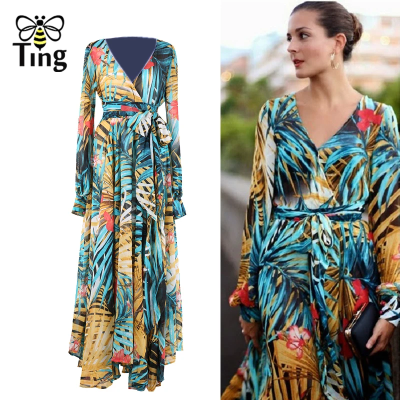 Tingfly Women Vintage Tropical Leaf 