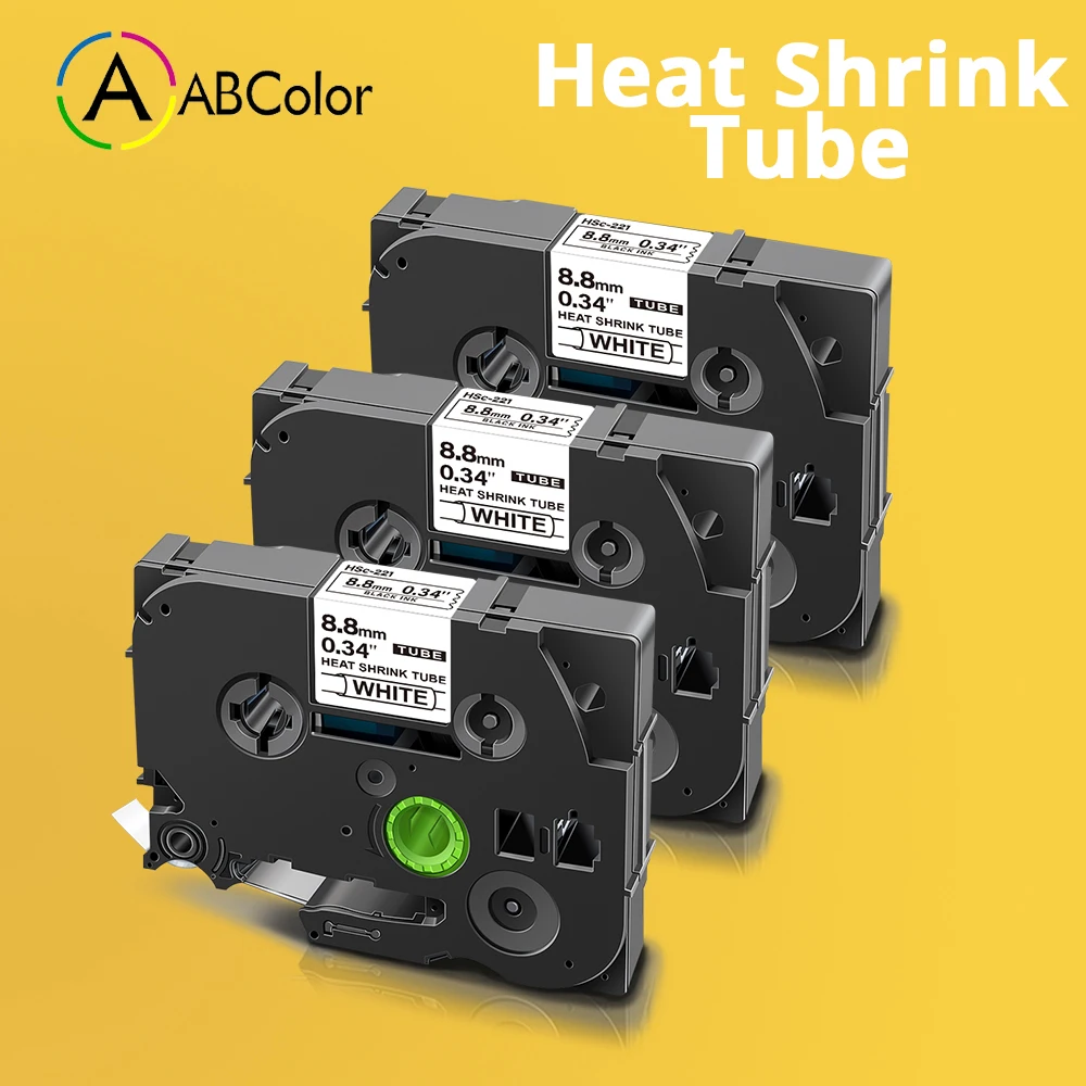 3pk Hse 221 Label For Brother Heat Shrink Tube Label Tape Hse 221