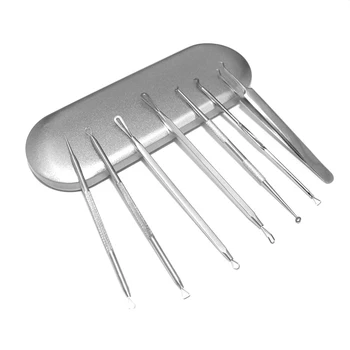 

Professional Blackhead Remover Tools, Blemish and Splinter Acne Pimple Removal, Set of 7 Stainless Steel Acne Needles