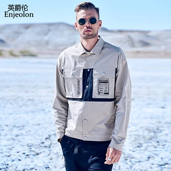 

Enjeolon Brand 2020 Autumn Bomber Jacket Mens Clothes Streetwear Jacket Coat Windbreakers Military Style Coat Men JK642